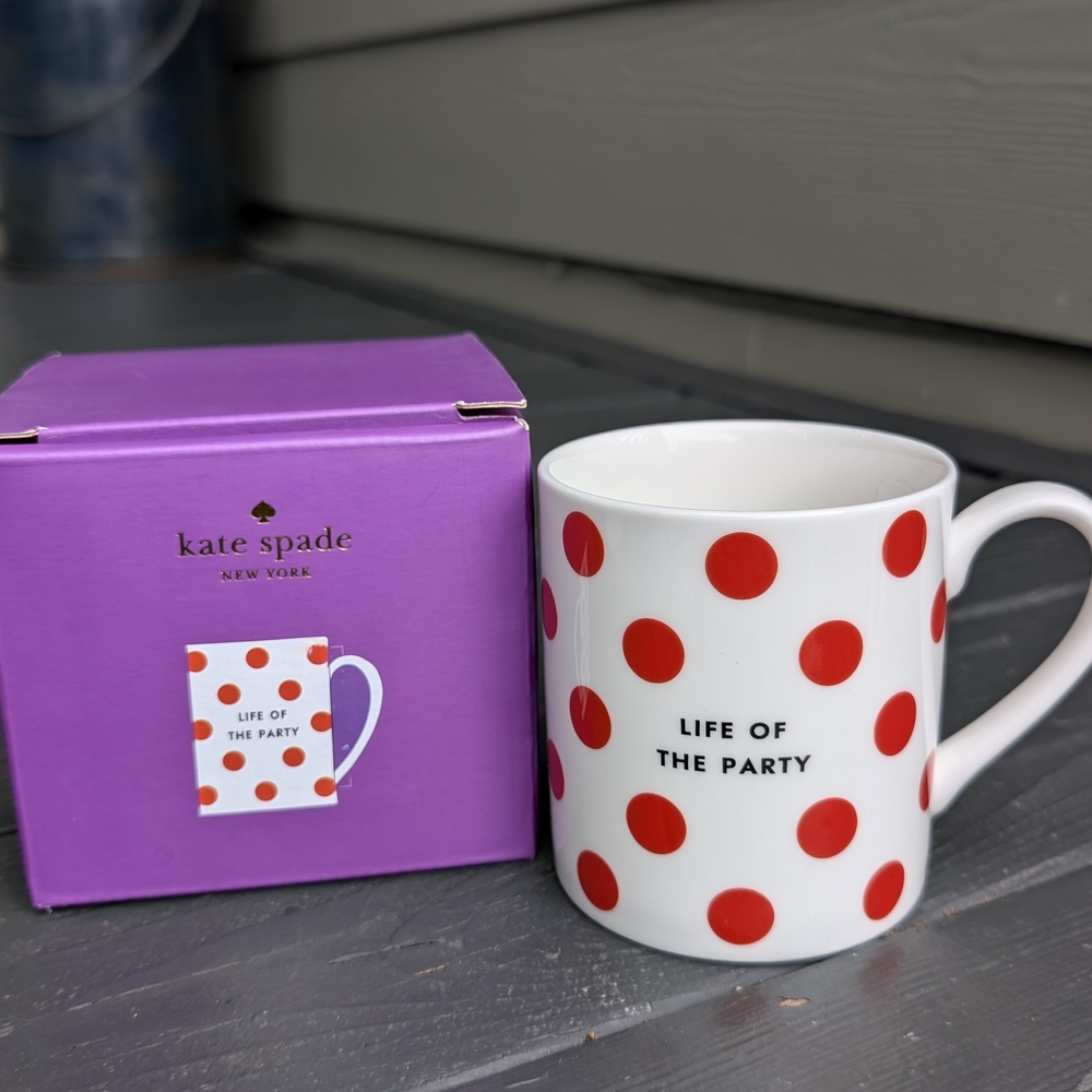 Kate Spade Red Polka Dot Mug